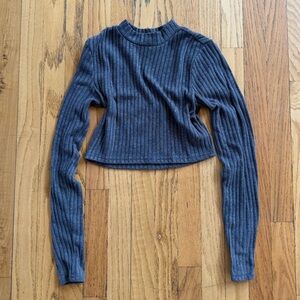 Forever 21 Ribbed Mock Neck Top